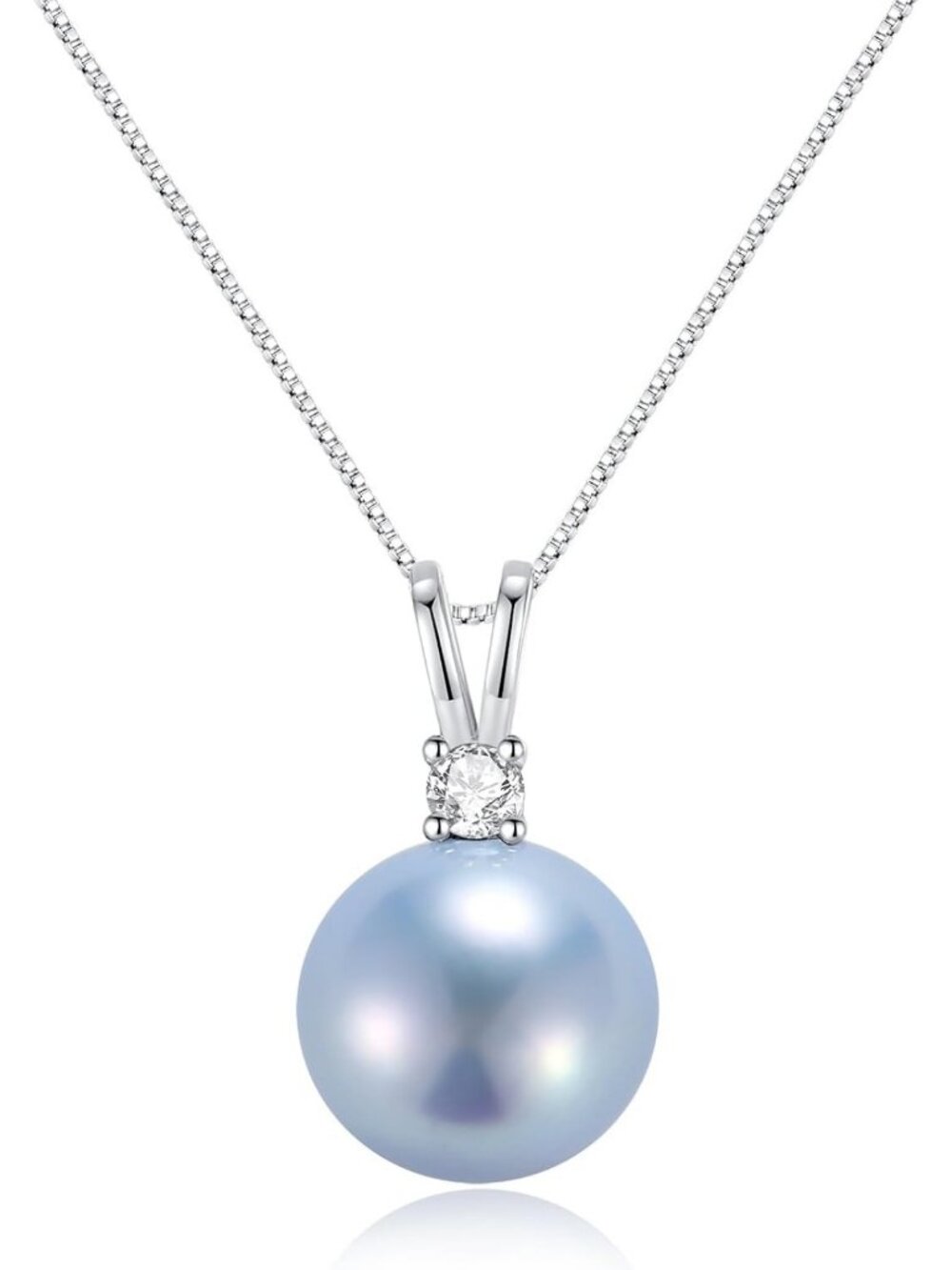 Elegant 925 Sterling Silver Pearl Pendant Necklace - Perfect Gift for Women
